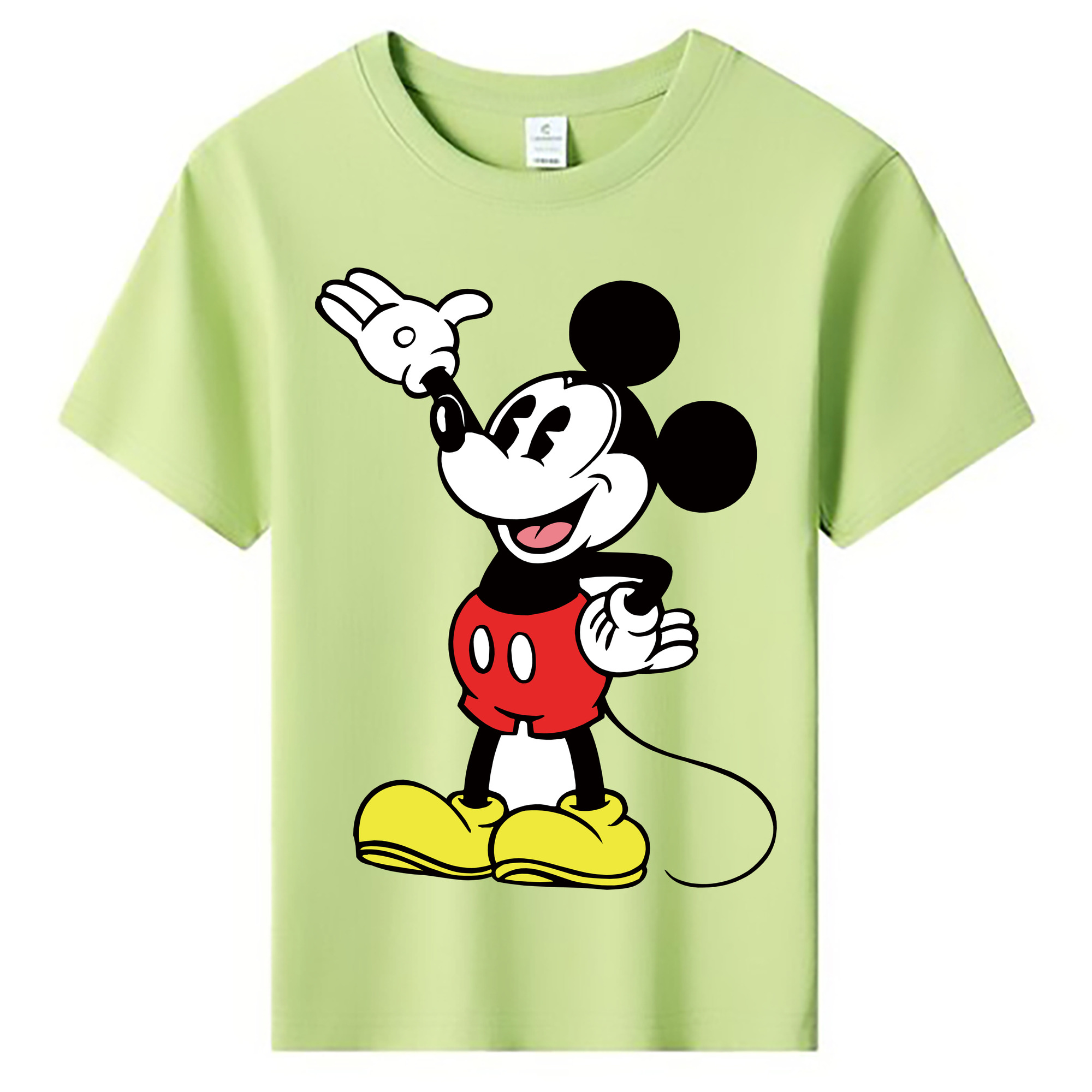 ミッキーマウス Mickey Mouse 綿100％キッズTシャツ（フロントプリント）